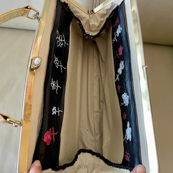 Upcycled, Handcrafted, Large Vintage Evening Bag - Picture 6 of 7